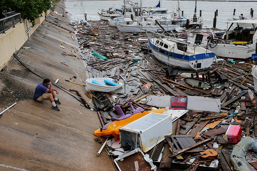Последствия урагана "Ханна" в США (фото)