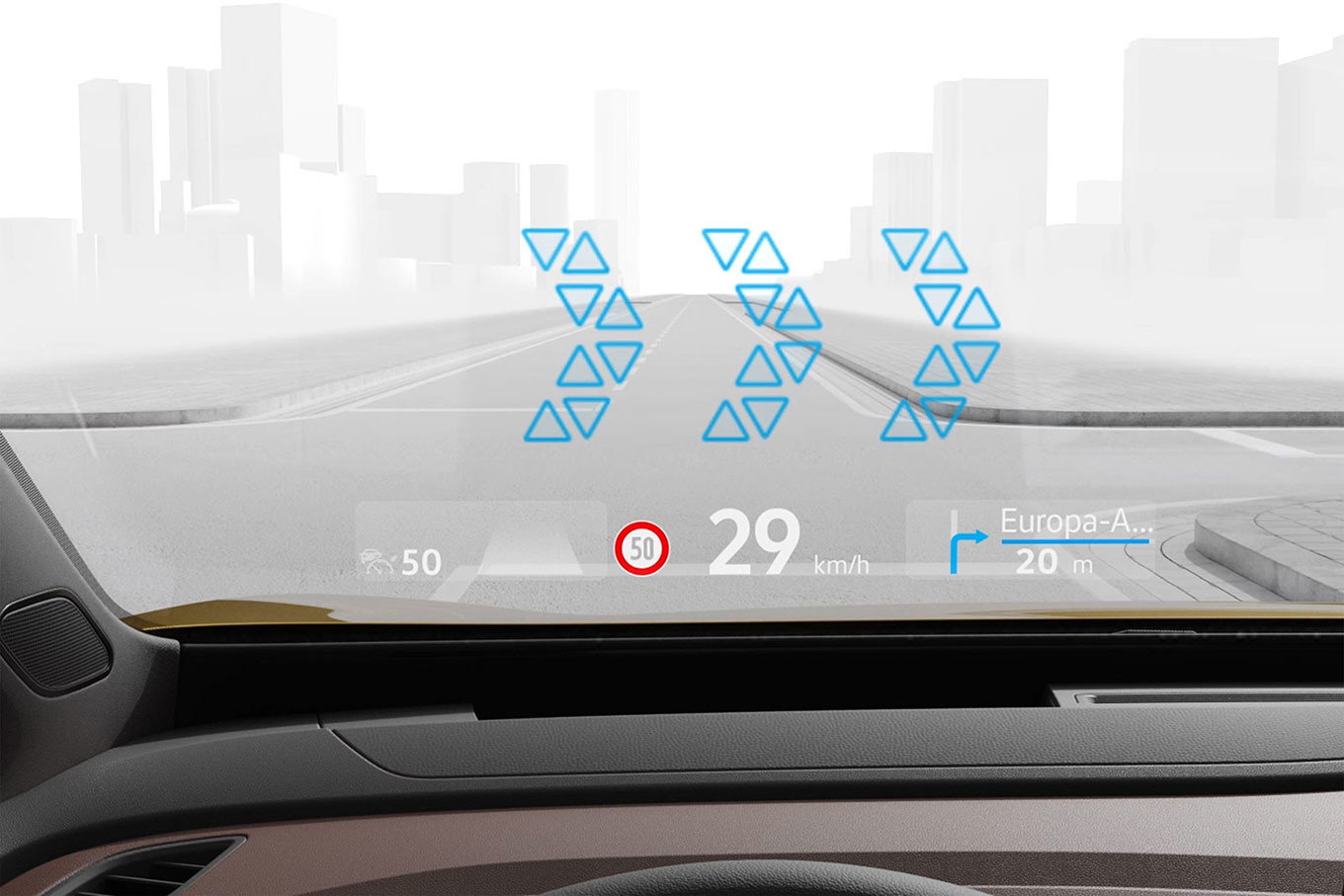 Проекційні дисплеї Volkswagen покажуть небезпеки на дорозі