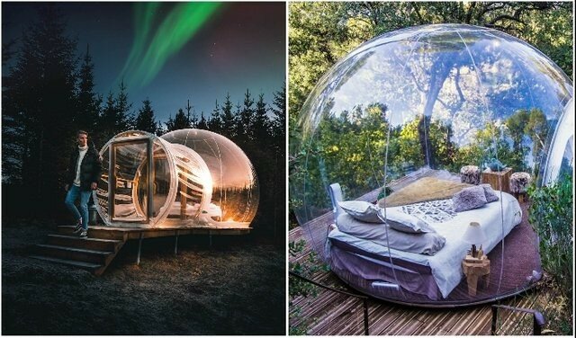 Номер-бульбашка: в Ісландії з'явився прозорий готель