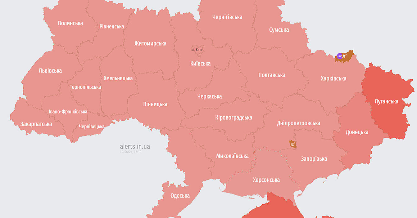 По всій Україні масштабна тривога через злет МіГ-31К (Оновлено)